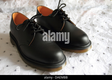 1461 Dr Martens chaussures, air wair, chaussures noires, Norfolk, Royaume-Uni Banque D'Images