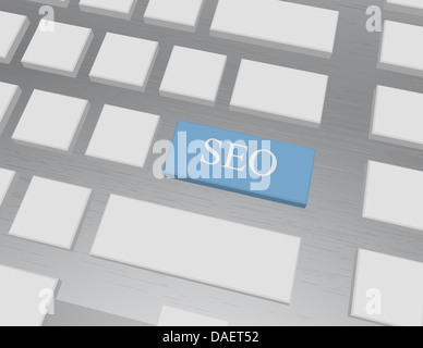 3D Render of a touche clavier disant SEO Banque D'Images