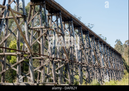 Le Stony Creek Trestle Bridge, la plus grande structure de ce type dans l'hémisphère sud. Banque D'Images