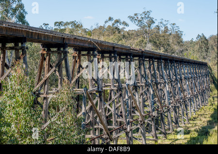 Le Stony Creek Trestle Bridge, la plus grande structure de ce type dans l'hémisphère sud. Banque D'Images