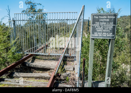 Le Stony Creek Trestle Bridge, la plus grande structure de ce type dans l'hémisphère sud. Banque D'Images