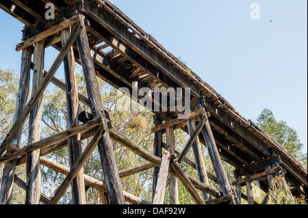 Le Stony Creek Trestle Bridge, la plus grande structure de ce type dans l'hémisphère sud. Banque D'Images