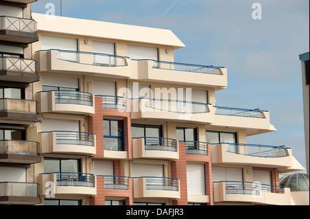 Appartements en front de mer Le Touquet France Banque D'Images