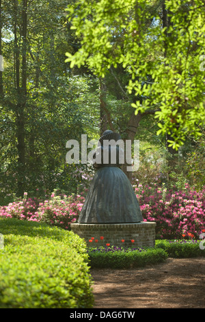 La REINE ELIZABETH 1 STATUE ELIZABETHAN GARDENS L'ÎLE DE ROANOKE OUTER BANKS DE LA CAROLINE DU NORD USA Banque D'Images