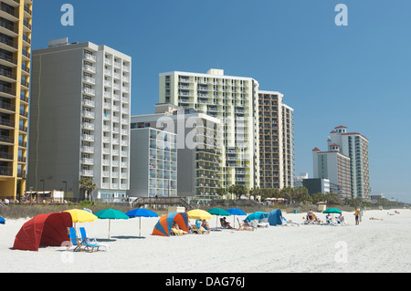 WATERFRONT SKYLINE CENTRE-VILLE DE Myrtle Beach en Caroline du Sud USA Banque D'Images