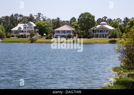 Quartier résidentiel à Murrells Inlet, en Caroline du Sud, USA Banque D'Images