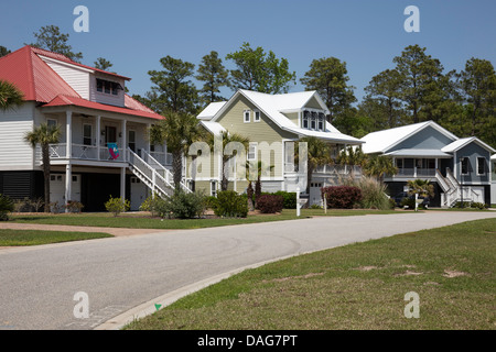 Quartier résidentiel à Murrells Inlet, en Caroline du Sud, USA Banque D'Images