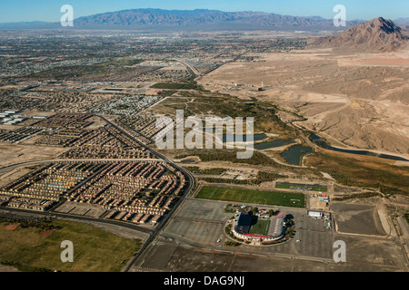 Settlelments de banlieue dans le désert, USA, Nevada, Las Vegas Banque D'Images