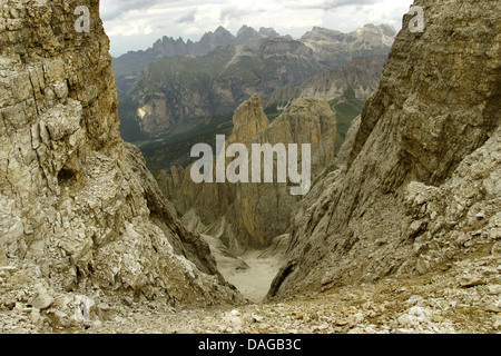 Murffreit tours, Sella, Italie, Dolomites Banque D'Images