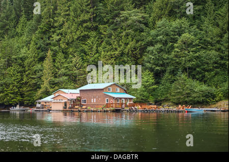 Great Bear Lodge, la forêt pluviale de Great Bear, en Colombie-Britannique, Canada. Banque D'Images