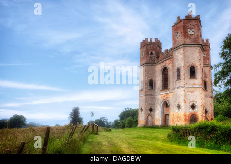 Powderham Castle, la tour Belvédère, Devon, Royaume-Uni Banque D'Images