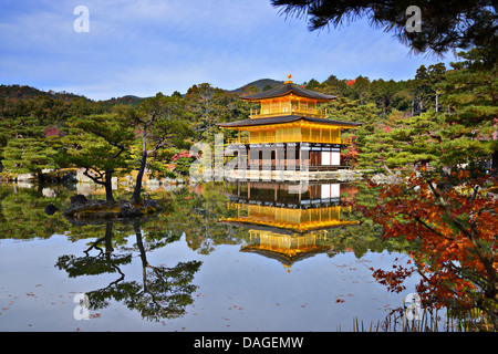 Temple du pavillon d'or de Kyoto au Japon. Banque D'Images