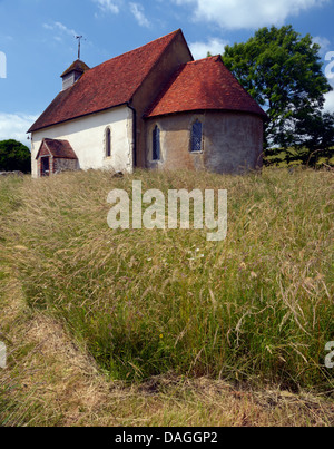 L'église Sainte Marie la Vierge à Upwaltham, Parc National des South Downs, West Sussex, UK Banque D'Images