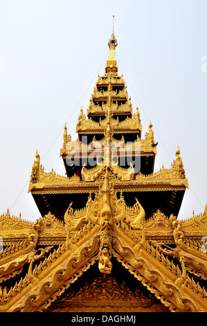 Temple Shwezigon Bagan Myanmar Banque D'Images