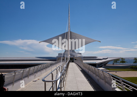 Les ailes du Milwaukee Art Museum (MAM) sont considérés à Milwaukee Banque D'Images