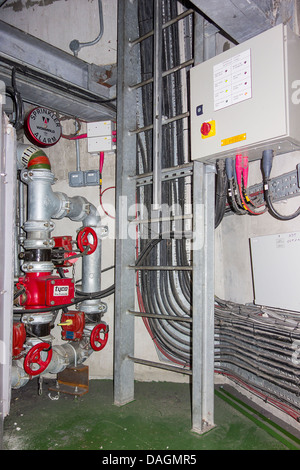 Commandes de système d'extinction automatique et alarme en haut de la tour Spinnaker Portsmouth Banque D'Images