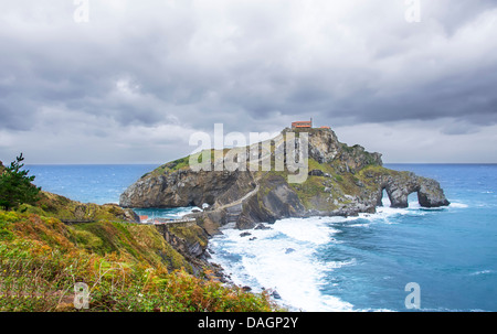 San Juan de Gaztelugatxe, Biscaye (Espagne) Banque D'Images