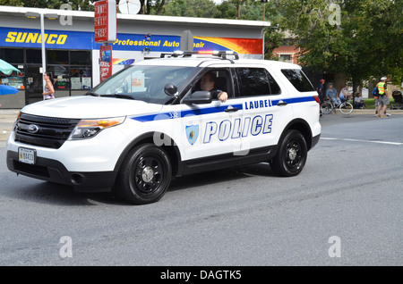 Ville de Laurel (Maryland) Voiture de police Banque D'Images