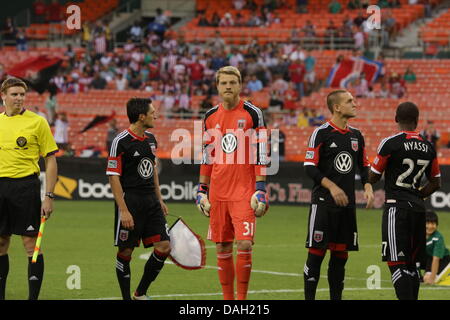 Washington DC, USA. 12 juillet 2013. Washington DC RFK Stadium Football Match amical entre le D.C. United et le Chivas de Guadalajara Banque D'Images