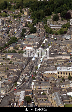 Vue aérienne du centre-ville de Skipton dans Yorkshire du Nord Banque D'Images