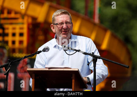 Len McCluskey lors de la 129e Gala à mineurs de Durham Durham, Angleterre. McCluskey est secrétaire général de l'Union européenne unissent. Banque D'Images