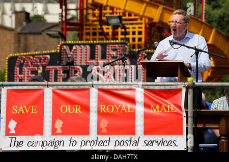 Len McCluskey lors de la 129e Gala à mineurs de Durham Durham, Angleterre. McCluskey est secrétaire général de l'Union européenne unissent. Banque D'Images