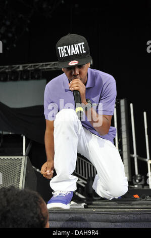 Portsmouth, Virginia, USA. 12 juillet, 2013. TREVANTE Singer se produiront au pavillon d'information chez Ntelos.©Tina Fultz/ZUMAPRESS.COM Crédit : Tina Fultz/ZUMAPRESS.com/Alamy Live News Banque D'Images