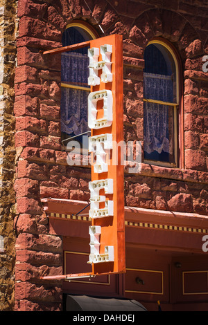 Le centre-ville historique, l'hôtel Silverton, Colorado USA Banque D'Images