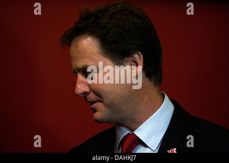 Vice-premier ministre Nick Clegg Banque D'Images