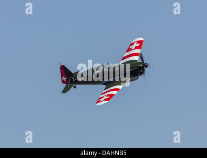 Swiss Airforce Morane D-3801, d'avions de chasse à Flying Legends Banque D'Images