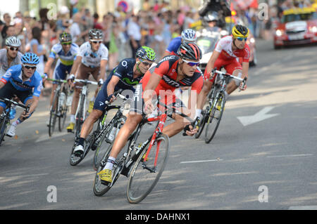 Lyon, France. Le 13 juillet, 2013. Étape 14 Tour de France , Saint Pourcain sur Sioule à Lyon Lyon, BMC 2013, Marcus Burghardt, Lyon Crédit : Action Plus de Sports/Alamy Live News Banque D'Images