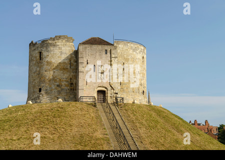 Cliffords Tower le centre-ville de York UK Banque D'Images
