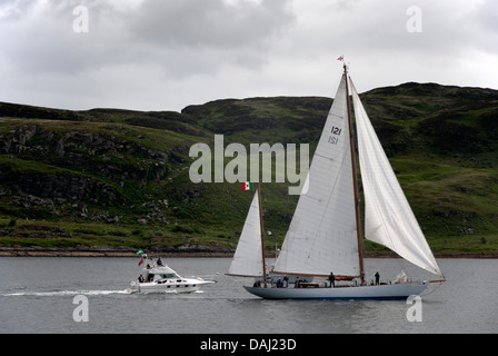 William Fife classique construit 1936 Latifa Tighnabruaich Argyll Ecosse Yawl Banque D'Images