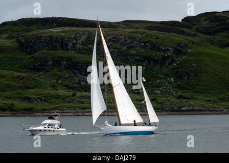 William Fife classique construit 1936 Latifa Tighnabruaich Argyll Ecosse Yawl Banque D'Images