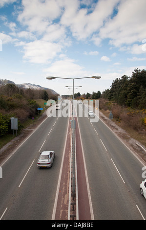 L'A55 dual carriage way de Conwy dans le Nord du Pays de Galles Banque D'Images