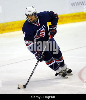 Lors du championnat mondial junior de l’IIHF, Un match de hockey sur