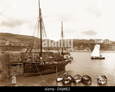 Port Erin à l'île de Man au début des années 1900 Banque D'Images