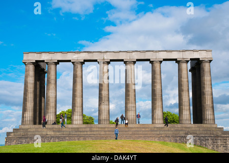 Le Monument National sur Calton Hill central Edimbourg Ecosse Grande-Bretagne Angleterre Europe Banque D'Images