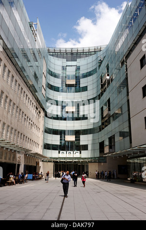 Nouvelles BBC Broadcasting House Londres, Angleterre, Royaume-Uni Banque D'Images