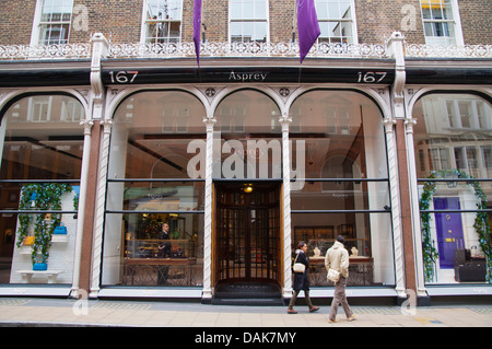 Que vous recherchiez un luxe Asprey shop Old Bond street Mayfair London Central England Angleterre UK Europe Banque D'Images