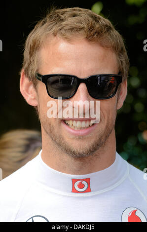 Jenson Button au Goodwood Festival of Speed. Pilote automobile britannique Banque D'Images