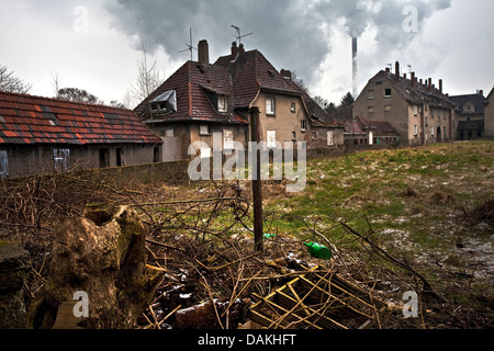 L'abandon et la décomposition des quartiers de mineurs Schlaegel und Eisen, l'Allemagne, en Rhénanie du Nord-Westphalie, Ruhr, Gladbeck Banque D'Images