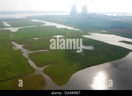 Vue aérienne pour Doelpolder Noord, Pays-Bas, Zeeuws-Vlaanderen Banque D'Images