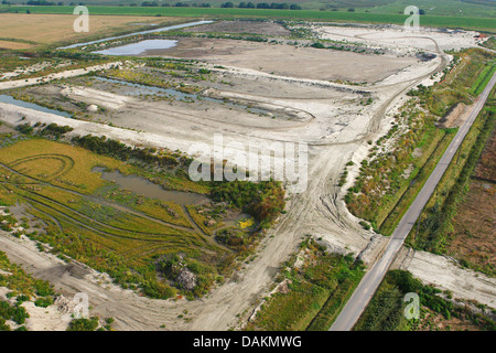 Vue aérienne d'Hedwigepolder, Pays-Bas, Zeeuws Vlaanderen, Verdronken Land van Saeftinghe Banque D'Images