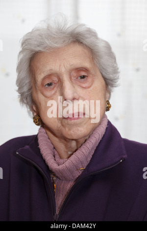 Une intense expression,Old Lady Banque D'Images