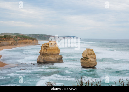 Emblématique de l'Australie sur les douze apôtres, Great Ocean Road Victoria sur la côte ouest du sud sauvage . Banque D'Images