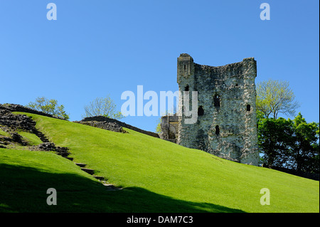 Château de Peveril castleton angleterre Derbyshire uk Banque D'Images