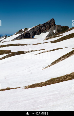 De grimper vers le col de la Croix du Bonhomme Banque D'Images