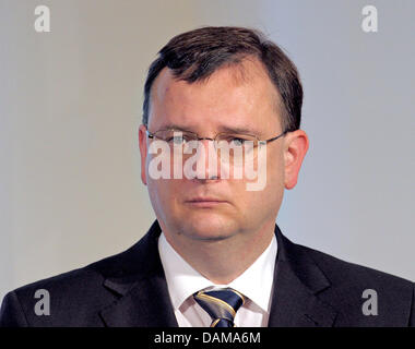 Le premier ministre de la République tchèque Petr Necas est photographié à Dresde, Allemagne, 1 juin 2011. Photo : Matthias Hiekel Banque D'Images