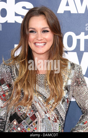 L'actrice Leighton Meester arrive à la MTV Movie Awards à Universal Studio Gibson Amphitheatre à Universal City/Los Angeles, USA, le 05 juin 2011. Photo : Hubert Boesl Banque D'Images